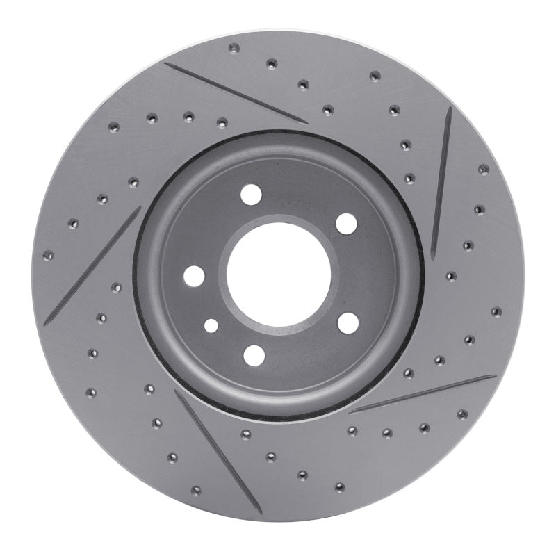 R1 13-25 Cadillac Ct4 Front Left Drilled & Slotted Geo-Carbon Rotor