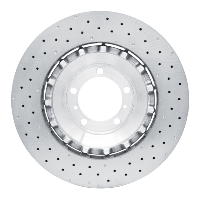R1 10-11 Porsche 911 Right Front Drilled Carbon Alloy GeoMET Rotor