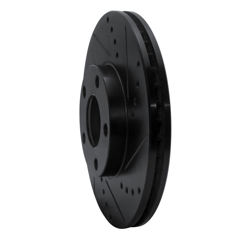 R1 98-98 Volkswagen Passat (USA/Canada) Front Right Drilled & Slotted Black Brake Rotor