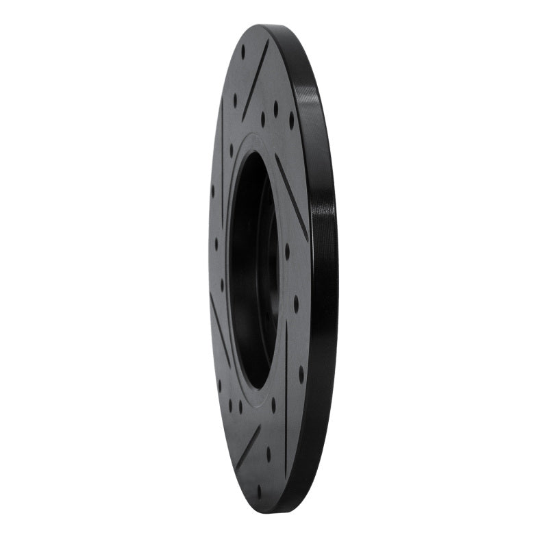 R1 79-81 Toyota Celica Front Right Drilled & Slotted Black Brake Rotor