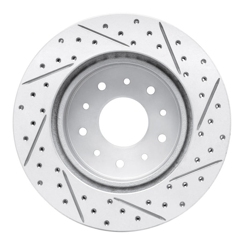 R1 63-82 Chevrolet Corvette Front Left Drilled & Slotted Geo-Carbon Rotor