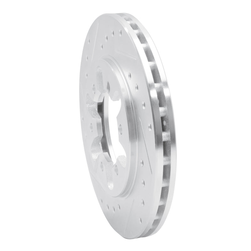 R1 82-85 Nissan 720 DATSUN Front Left Drilled & Slotted Silver Brake Rotor