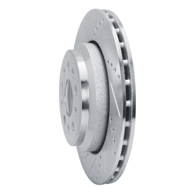 DFC 14-16 Maserati Ghibli Rear Left Drilled & Slotted Silver Brake Rotor
