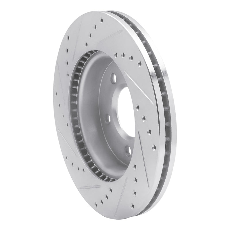 R1 10-17 Volkswagen AMAROK (Mexico) Front Right Drilled & Slotted Silver Brake Rotor