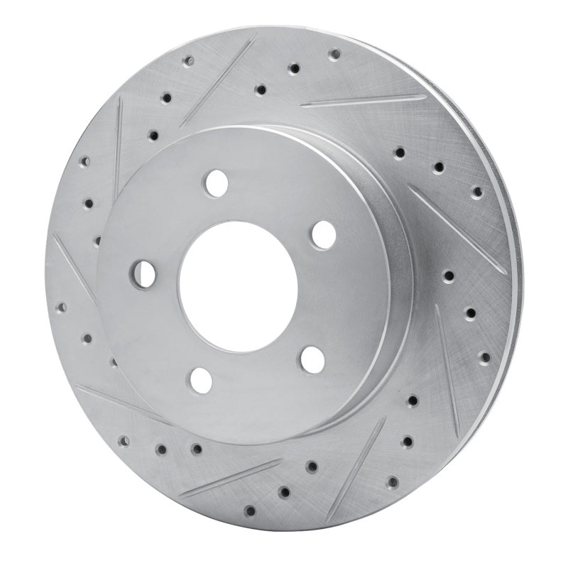 DFC 82-90 Ford Mustang Rear Left Drilled & Slotted Silver Brake Rotor