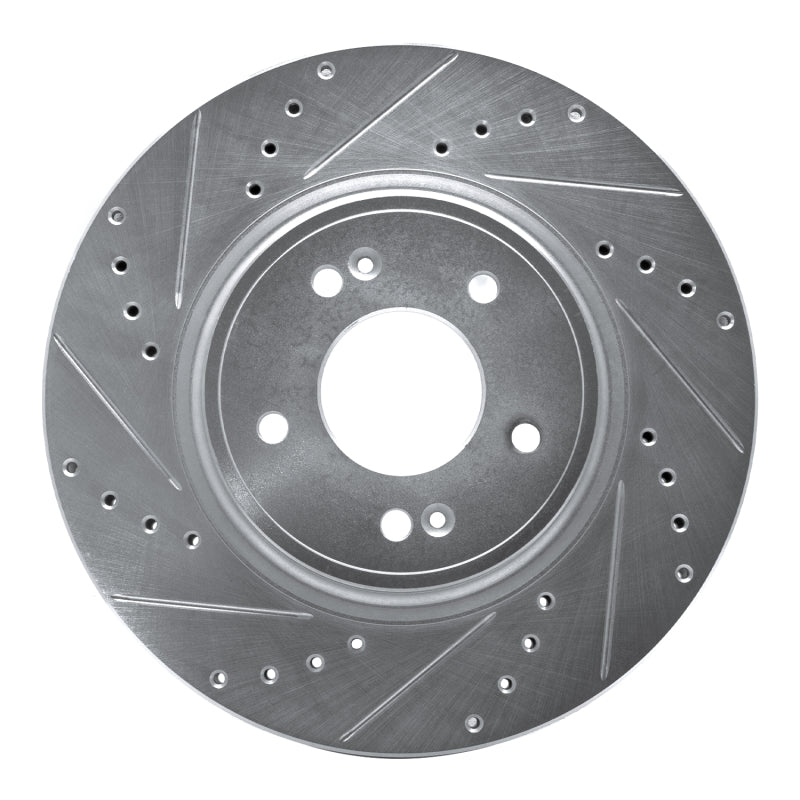 DFC 18-23 Genesis G70 Front Left Drilled & Slotted Silver Brake Rotor