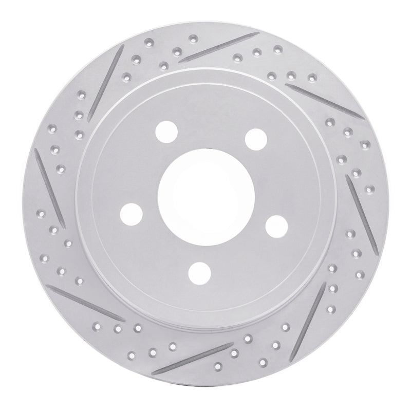 R1 03-07 Jeep TJ (Canada - See Wrangler For Us) Rear Left Drilled & Slotted Geo-Carbon Rotor