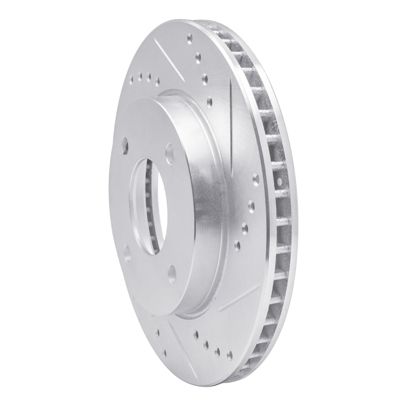 DFC 07-17 Nissan Tiida (Mexico) Front Right Drilled & Slotted Silver Brake Rotor