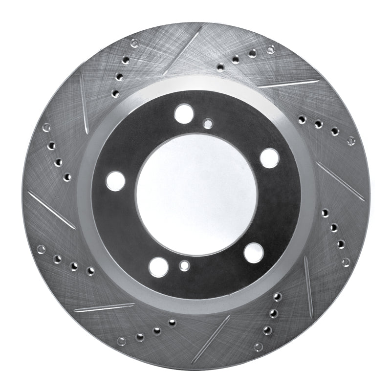 DFC 08-21 Lexus LX570 Front Left Drilled & Slotted Silver Brake Rotor