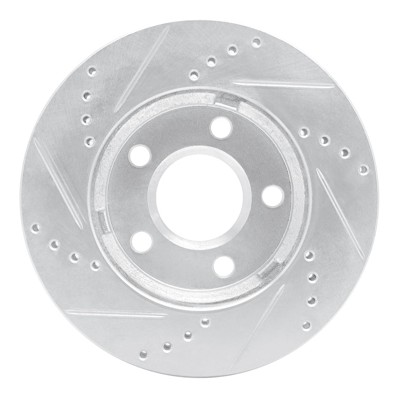 R1 97-05 Buick Century Front Right Drilled & Slotted Silver Brake Rotor
