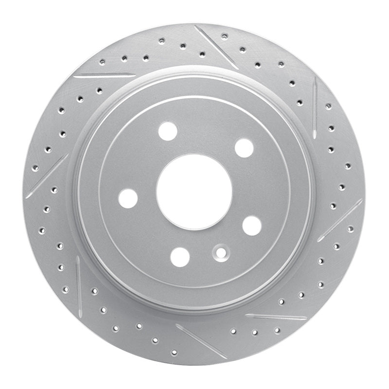 R1 08-19 Cadillac Cts Rear Right Drilled & Slotted Geo-Carbon Rotor