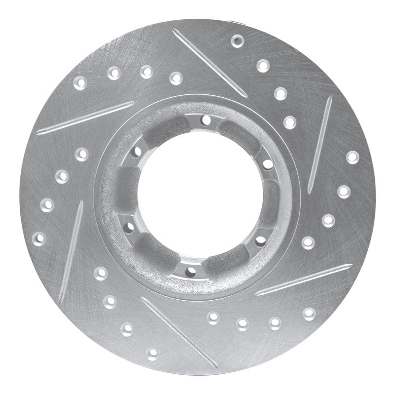 R1 71-83 Renault Lecar Front Left Rear Left Drilled & Slotted Silver Brake Rotor