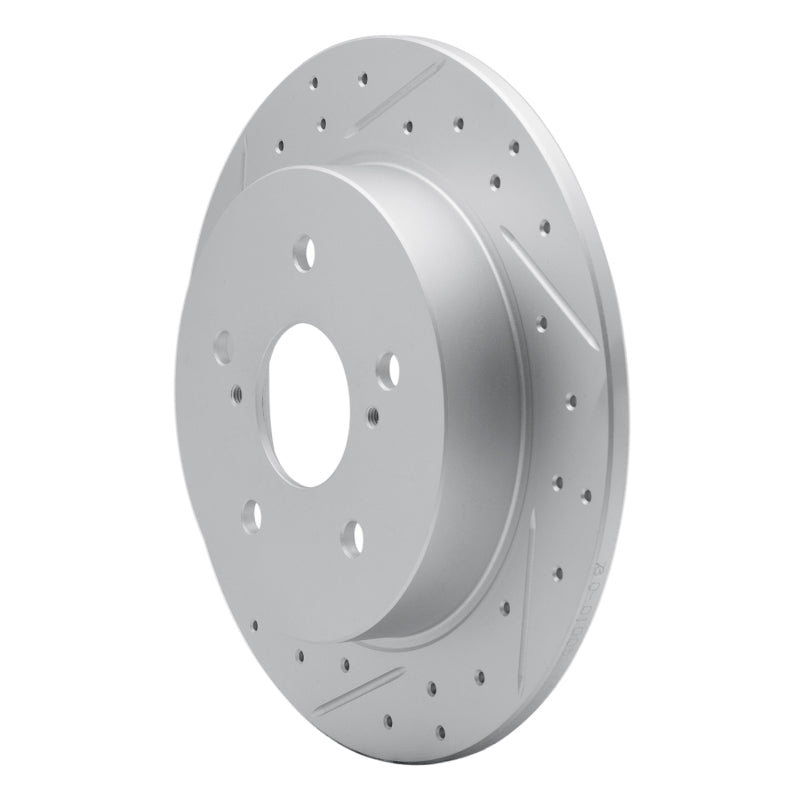 R1 07-14 Suzuki Sx4 Crossover Rear Left Drilled & Slotted Geo-Carbon Rotor