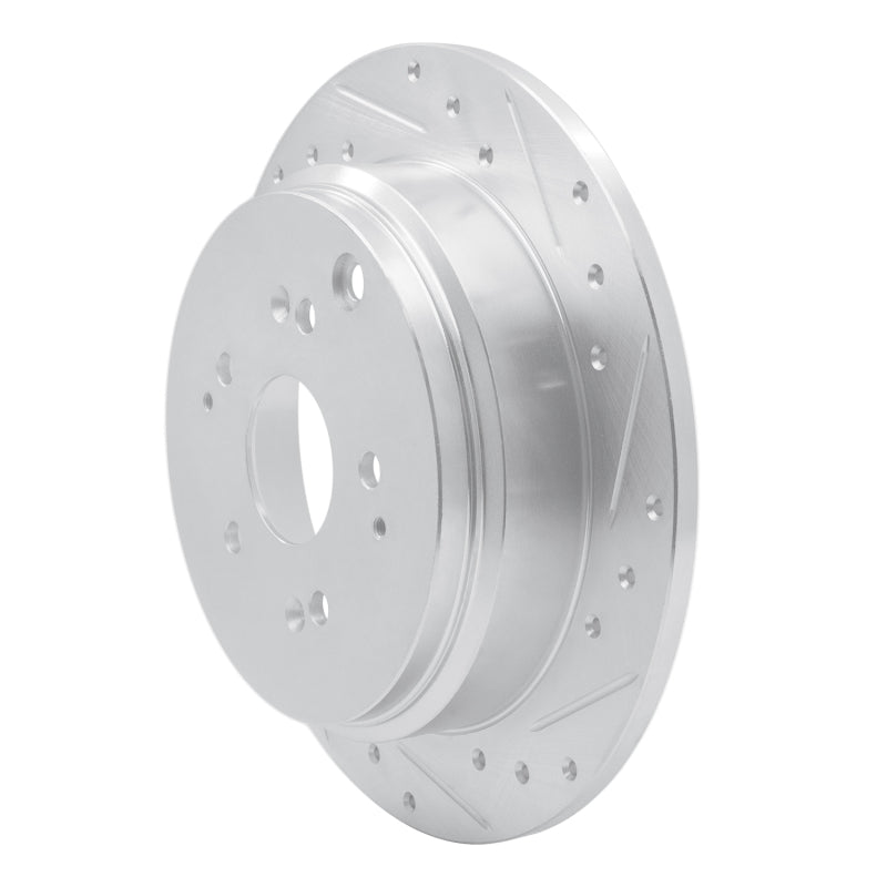 R1 02-04 Honda Odyssey Rear Right Drilled & Slotted Silver Brake Rotor