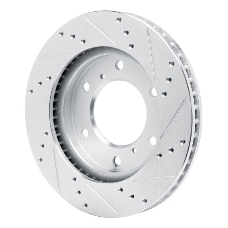 DFC 07-17 Mitsubishi Montero Sport (Mexico) Front Right Drilled & Slotted Silver Brake Rotor