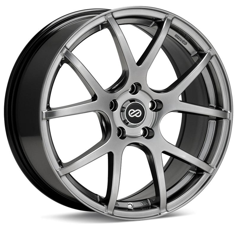 Enkei M52 17x7.5 50mm Offset 5x114.3 Bolt Pattern 72.6mm Bore Dia Matte Black Wheel