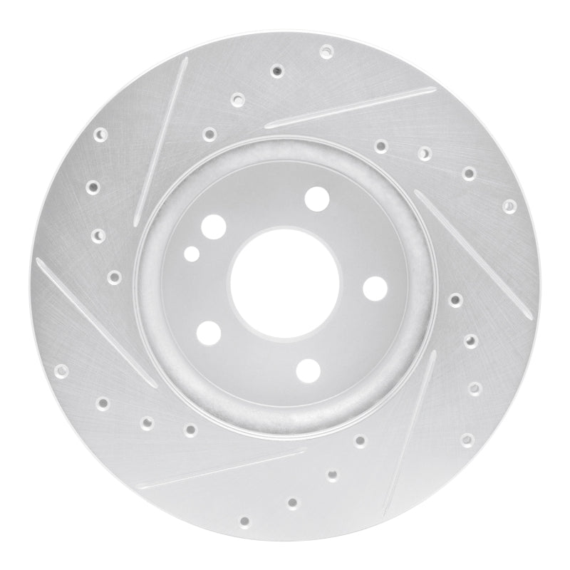 R1 16-23 Mercedes-Benz Metris Front Right Drilled & Slotted Silver Brake Rotor