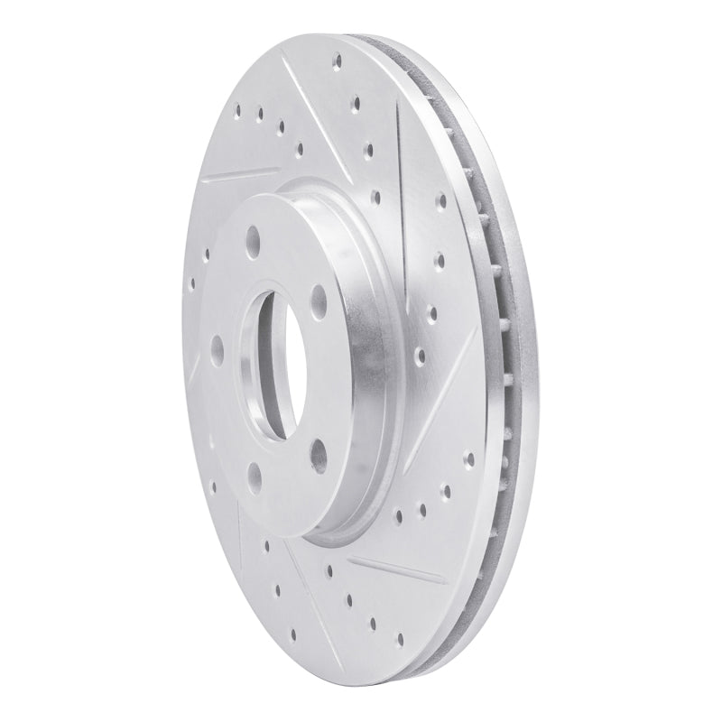 R1 10-13 Ford Transit CONNECT Front Right Drilled & Slotted Silver Brake Rotor