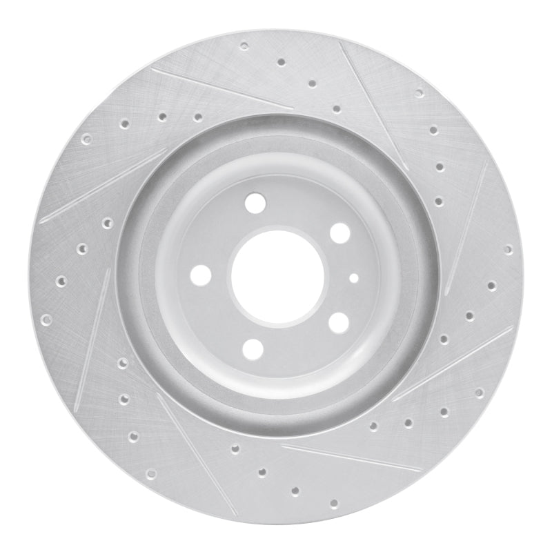 DFC 17-25 Audi Q8 Rear Left Drilled & Slotted Silver Brake Rotor