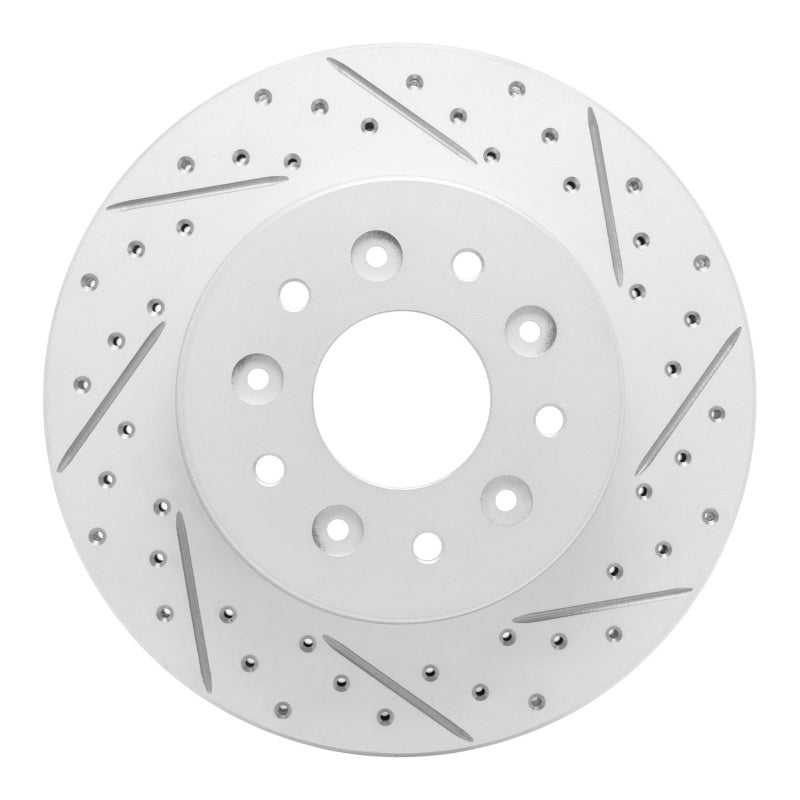R1 63-82 Chevrolet Corvette Front Right Drilled & Slotted Geo-Carbon Rotor
