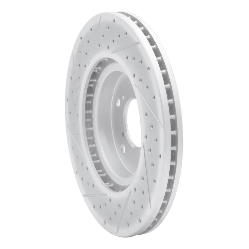 R1 09-14 Acura TL Front Right Drilled & Slotted Geo-Carbon Rotor