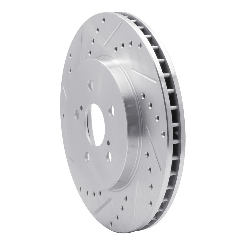 DFC 04-09 Lexus RX350 Front Left Drilled & Slotted Silver Brake Rotor