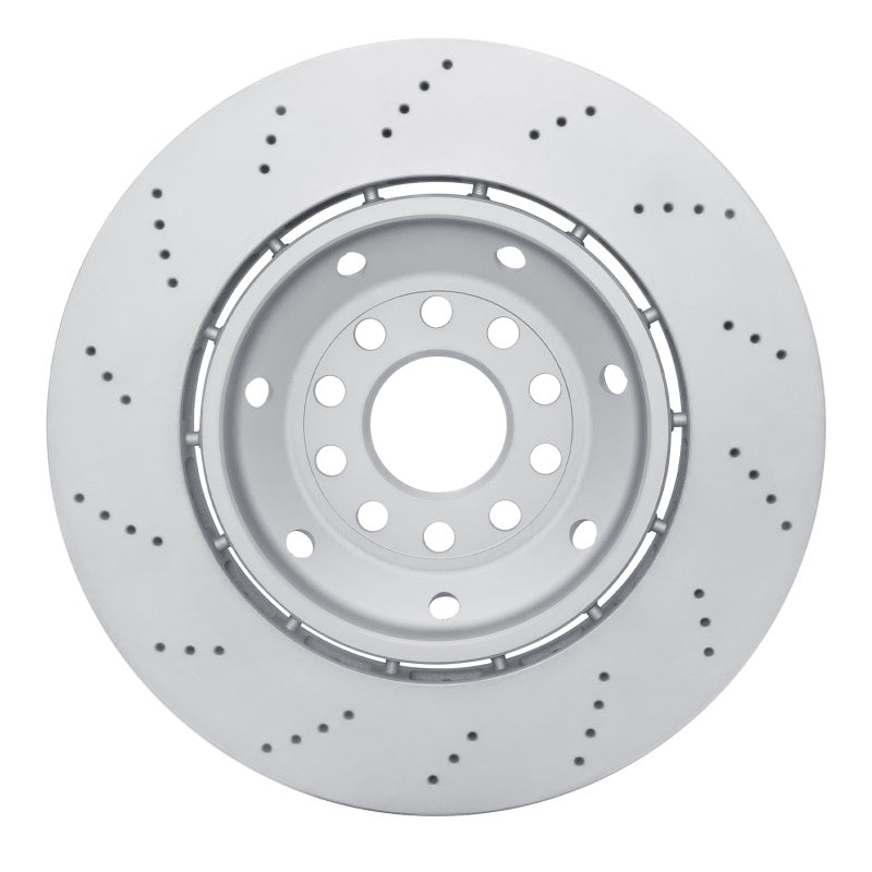 R1 03-04 Audi RS6 Right Front Drilled Carbon Alloy GeoMET Rotor