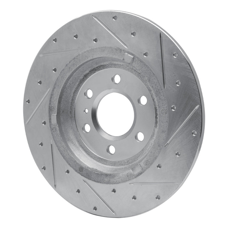 R1 11-15 VPG MV-1 Rear Left Drilled & Slotted Silver Brake Rotor