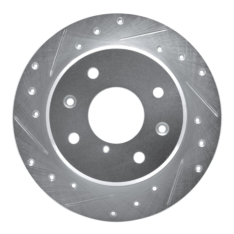 DFC 86-88 Mazda RX-7 Rear Left Drilled & Slotted Silver Brake Rotor