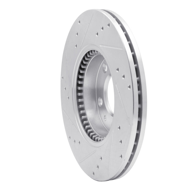 R1 06-13 Ford Fusion Front Right Drilled & Slotted Silver Brake Rotor