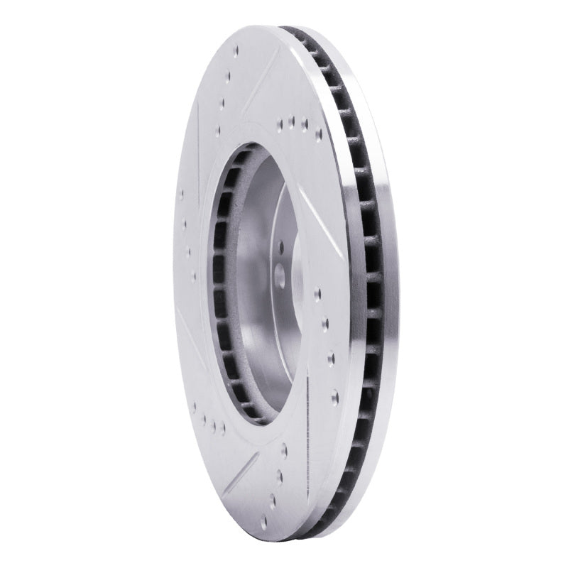 DFC 01-05 Hyundai Santa Fe Front Right Drilled & Slotted Silver Brake Rotor