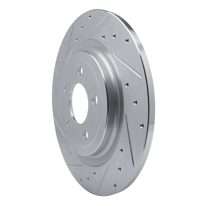 R1 20-25 Ford Explorer Rear Left Drilled & Slotted Silver Brake Rotor