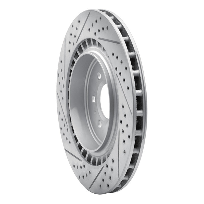 R1 04-11 Cadillac Sts Rear Right Drilled & Slotted Geo-Carbon Rotor
