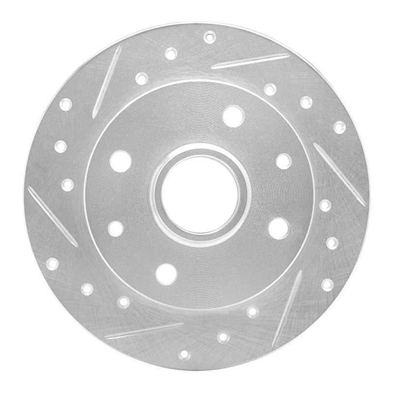 DFC 81-85 Mazda RX-7 Rear Left Drilled & Slotted Silver Brake Rotor