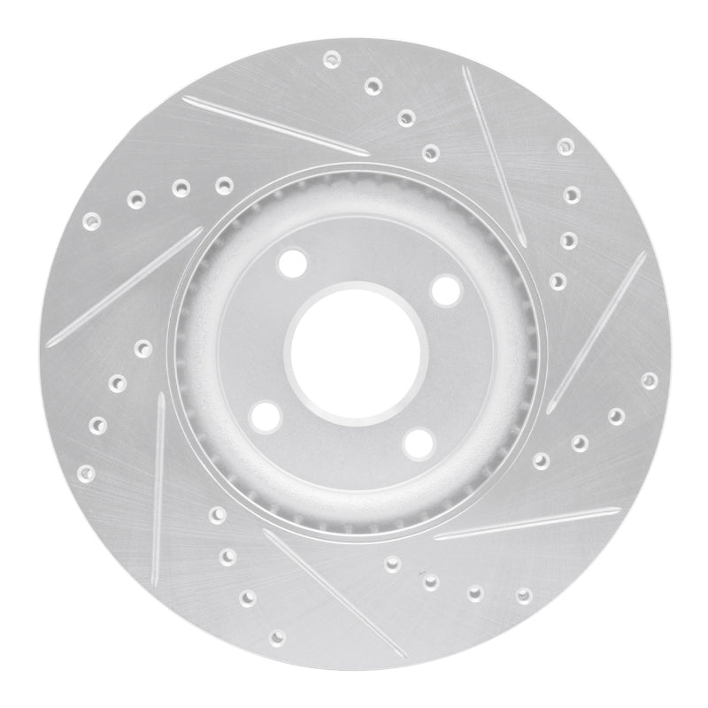 R1 18-22 Ford Ecosport Front Left Drilled & Slotted Silver Brake Rotor