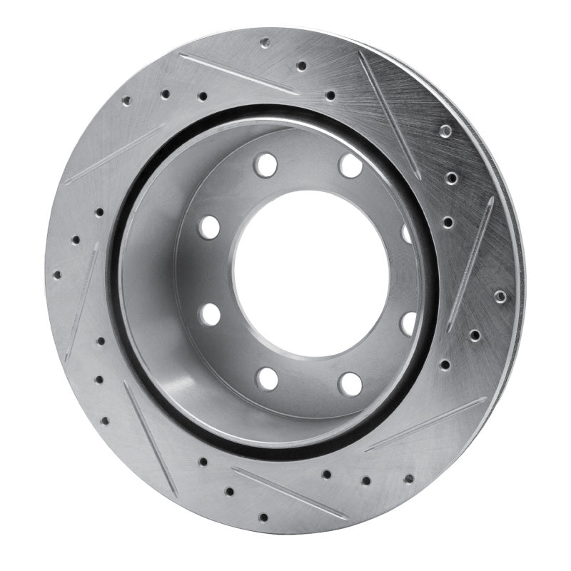 R1 99-25 Chevrolet Suburban 2500 Rear Left Drilled & Slotted Silver Brake Rotor
