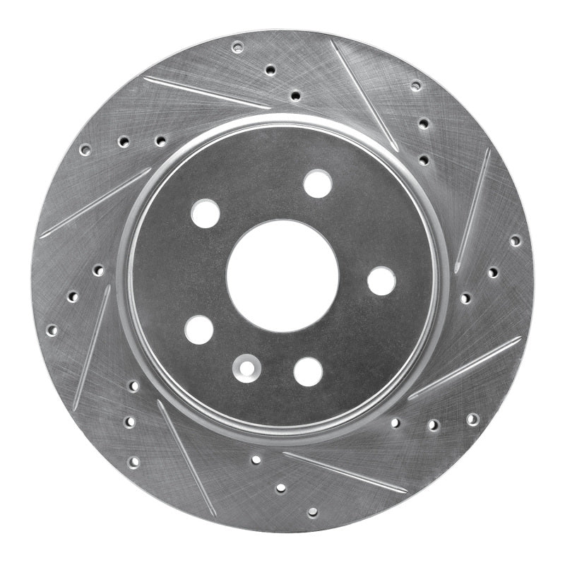 R1 10-25 Buick Regal Rear Right Drilled & Slotted Silver Brake Rotor
