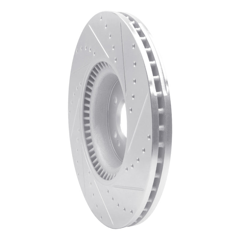 R1 07-09 Mercedes-Benz GL320 Front Left Drilled & Slotted Silver Brake Rotor
