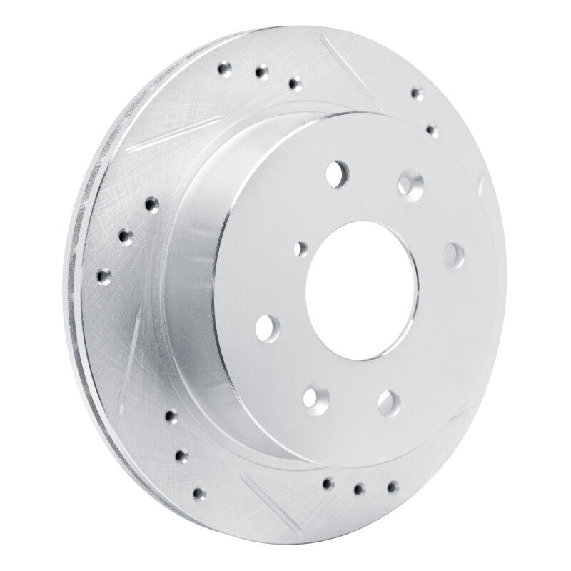 DFC 84-85 Mazda RX-7 Rear Right Drilled & Slotted Silver Brake Rotor
