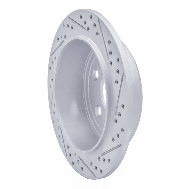 R1 07-18 Jeep Wrangler Rear Left Drilled & Slotted Geo-Carbon Rotor