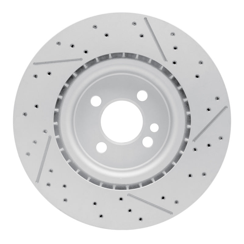 R1 09-14 Mini Cooper (Excl Clubman) Front Drilled & Slotted GeoSPEC Coated Rotor