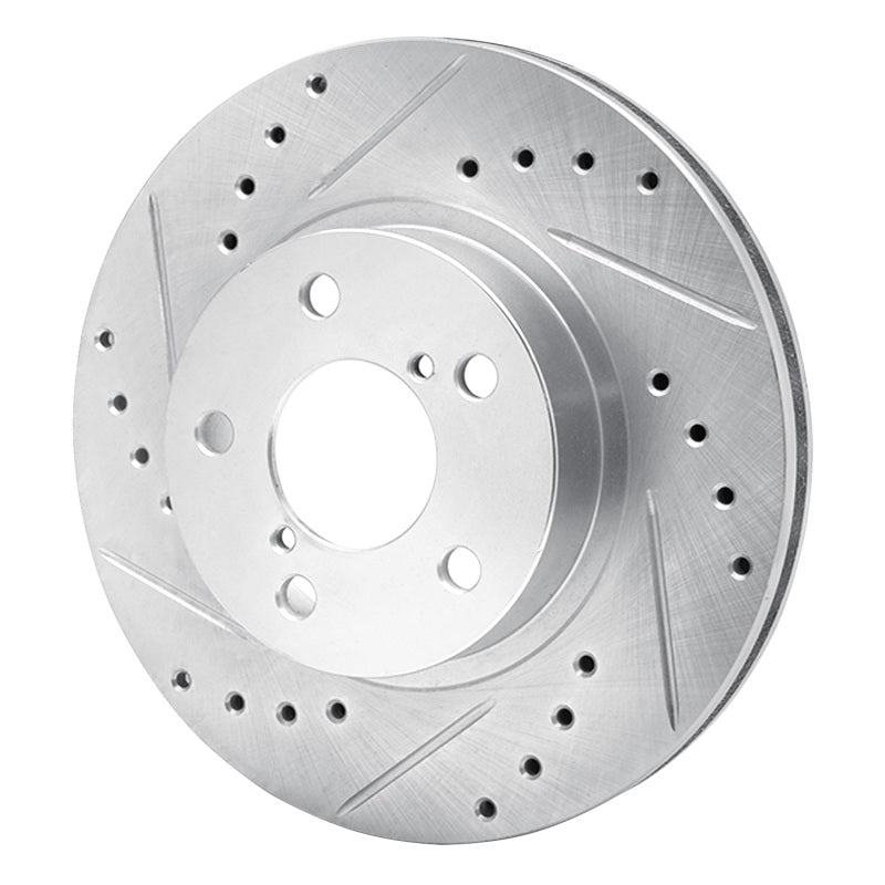 DFC 90-01 Subaru Impreza Front Left Drilled & Slotted Silver Brake Rotor
