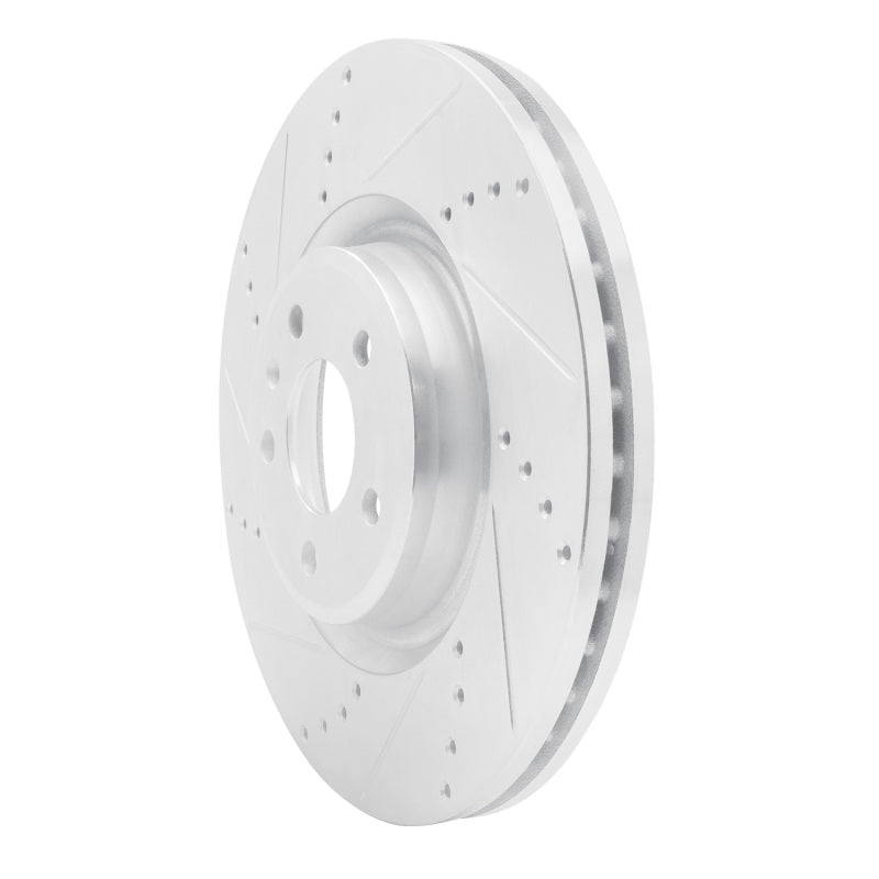 DFC 12-20 Audi Q5 (USA/Canada) Except Hybrid Front Left Drilled & Slotted Silver Brake Rotor
