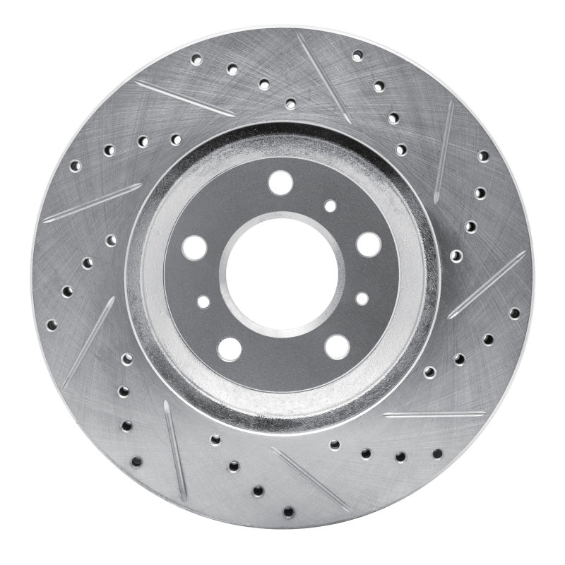 R1 06-16 Buick Lucerne Front Left Drilled & Slotted Silver Brake Rotor