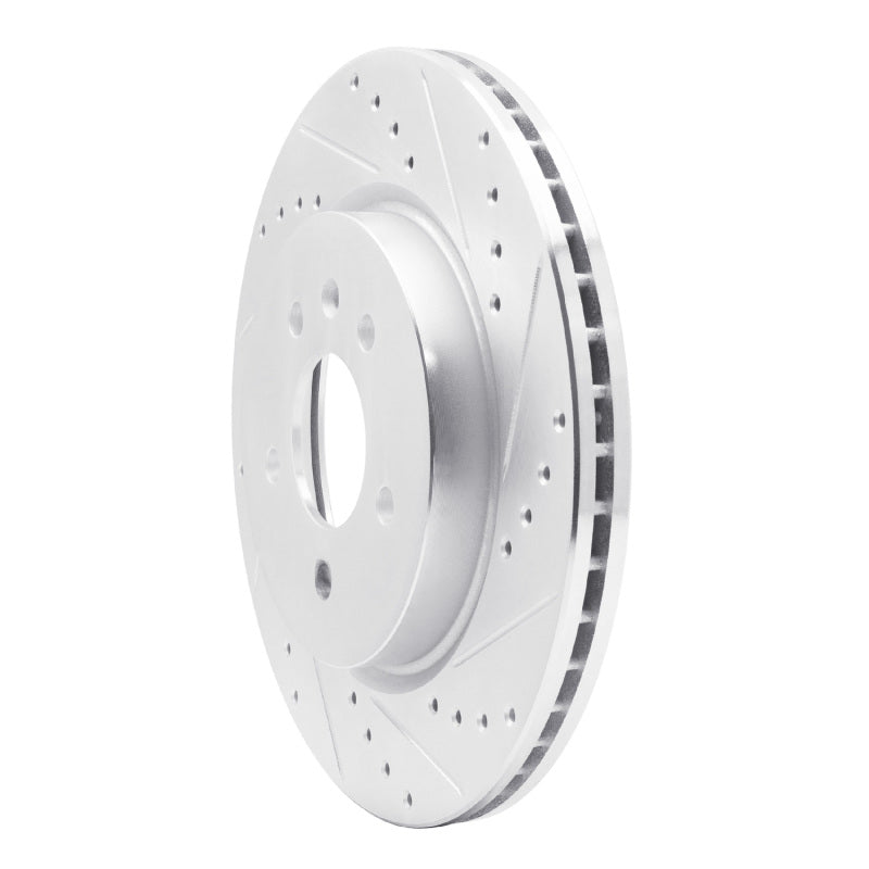 R1 16-20 Buick Regal Sportback Rear Right Drilled & Slotted Silver Brake Rotor