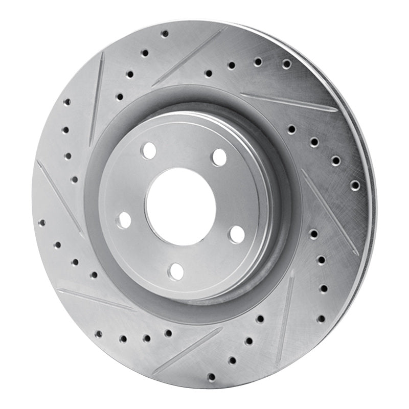 DFC 07-10 Chevrolet Cobalt Front Left Drilled & Slotted Silver Brake Rotor