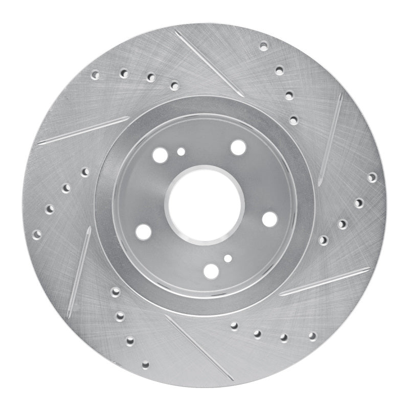 DFC 10-13 Suzuki Kizashi Front Left Drilled & Slotted Silver Brake Rotor
