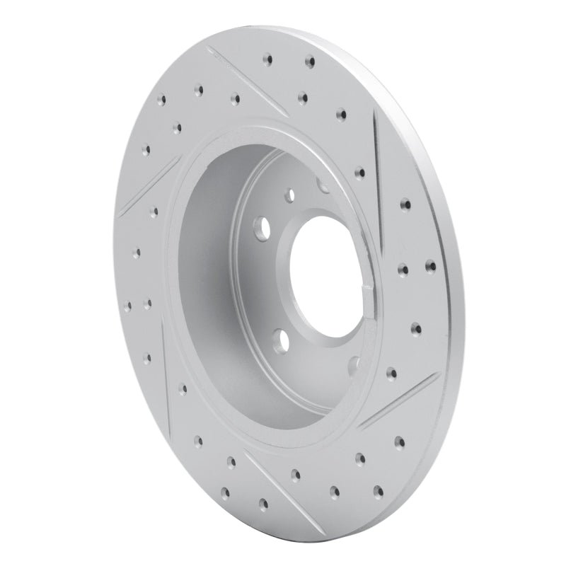 R1 06-11 Buick Lucerne Rear Left Drilled & Slotted Geo-Carbon Rotor