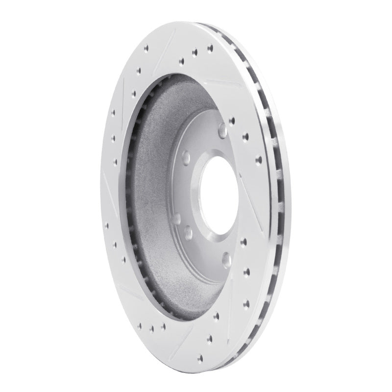DFC 88-96 Chevrolet Corvette Rear Right Drilled & Slotted Silver Brake Rotor