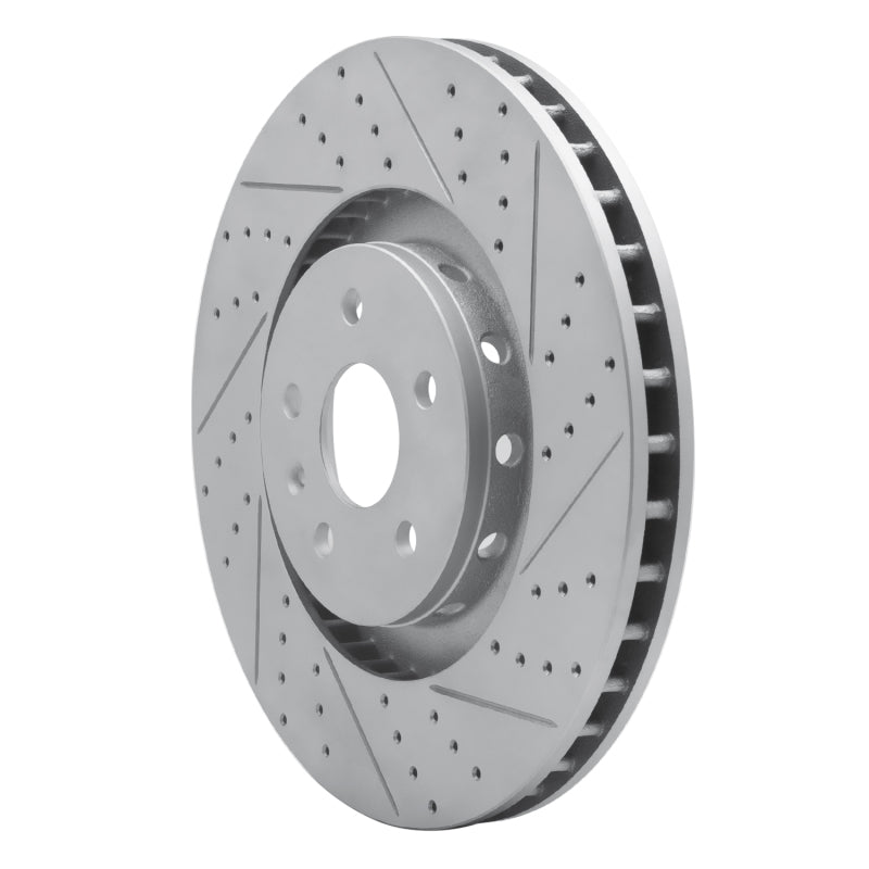 R1 09-15 Cadillac Cts Front Right Drilled & Slotted Geo-Carbon Rotor